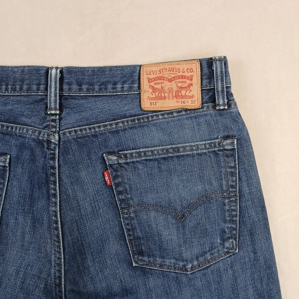 Levis 513 36x32 Mens Jeans ***Actual 34x29 *** Slim Straight Low‎ Rise